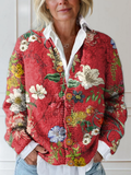 Sarah - Women's Floral Knit Cardigan with Open Front