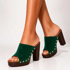 Sophie - Women's Studded Platform Heeled Sandals