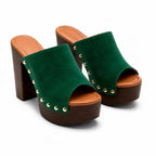 Sophie - Women's Studded Platform Heeled Sandals