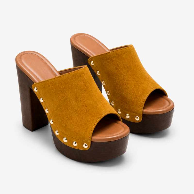 Sophie - Women's Studded Platform Heeled Sandals
