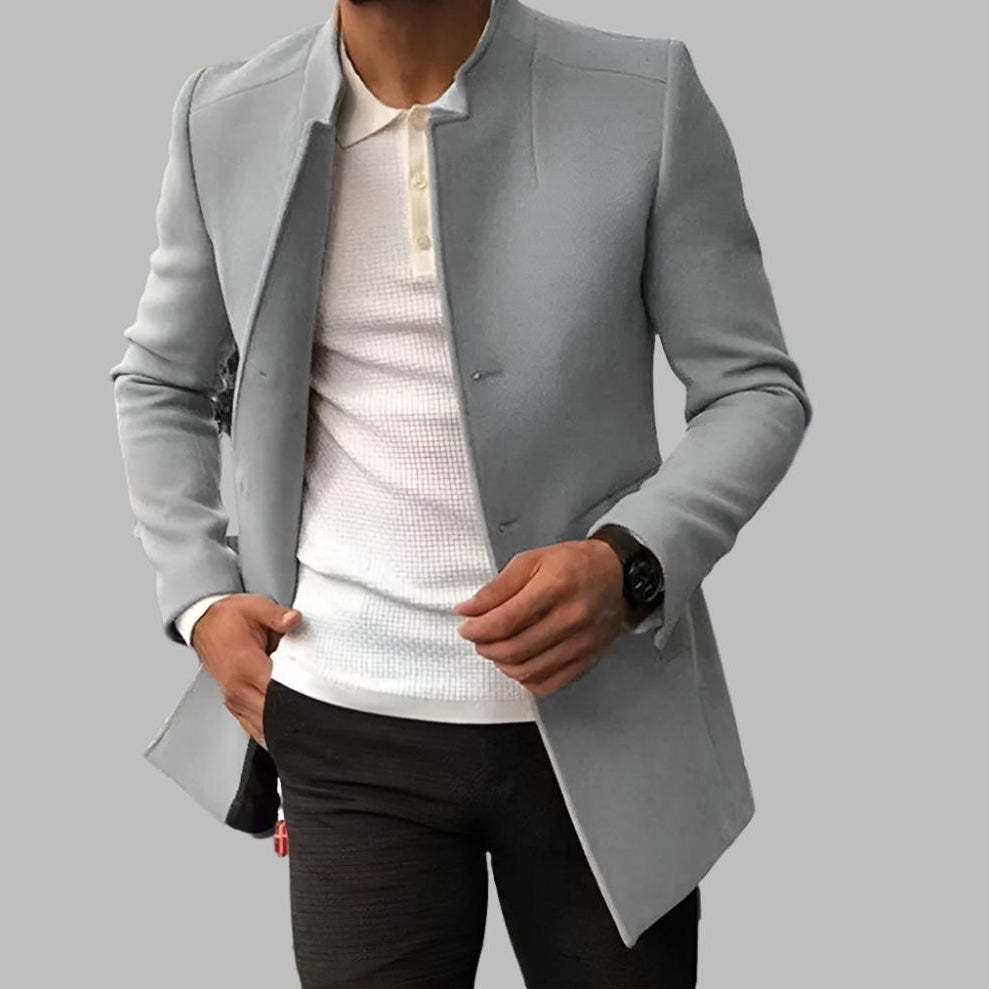 Stefano - Men's Long Tailored Blazer Coat