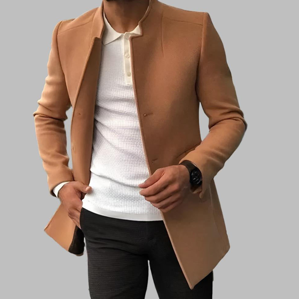 Stefano - Men's Long Tailored Blazer Coat