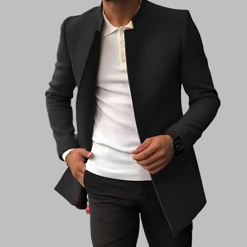 Stefano - Men's Long Tailored Blazer Coat