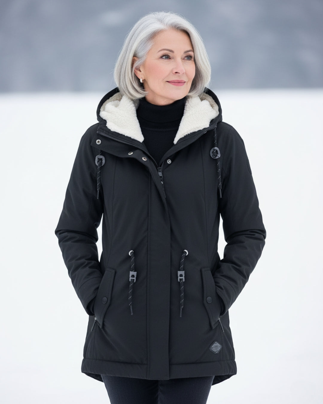 Sylvia - Women's Sherpa-Lined Parka with Faux-Fur Collar