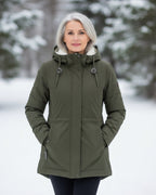 Sylvia - Women's Sherpa-Lined Parka with Faux-Fur Collar