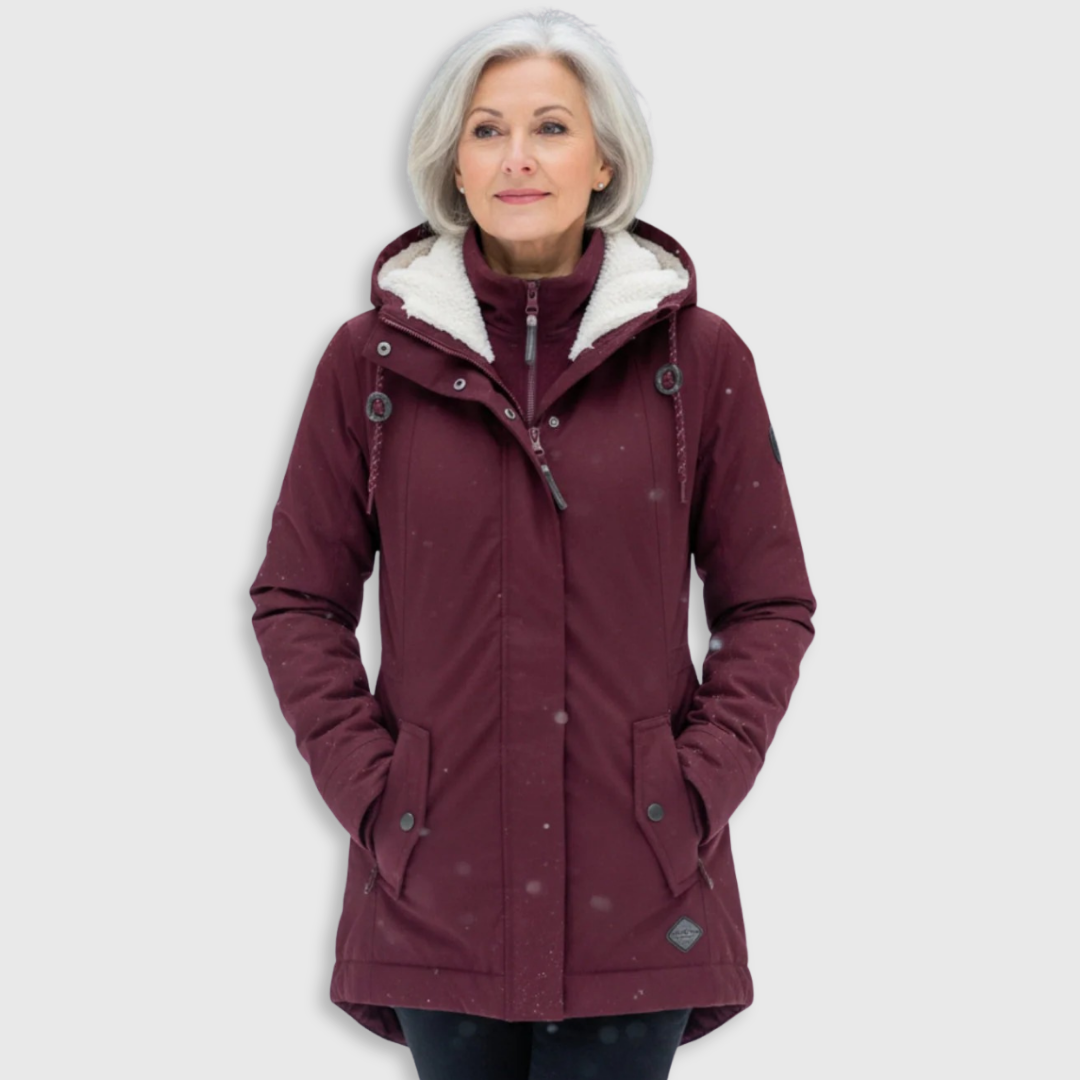 Sylvia - Women's Sherpa-Lined Parka with Faux-Fur Collar
