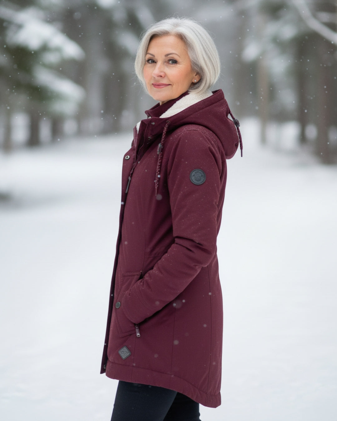 Sylvia - Women's Sherpa-Lined Parka with Faux-Fur Collar
