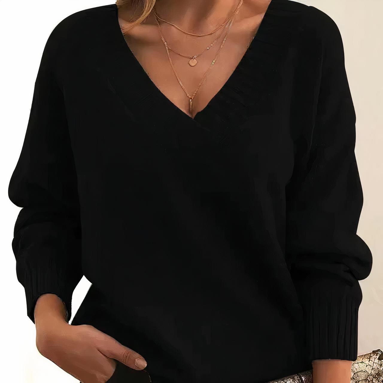 Tessa - Women's Premium Cashmere V-Neck Pullover
