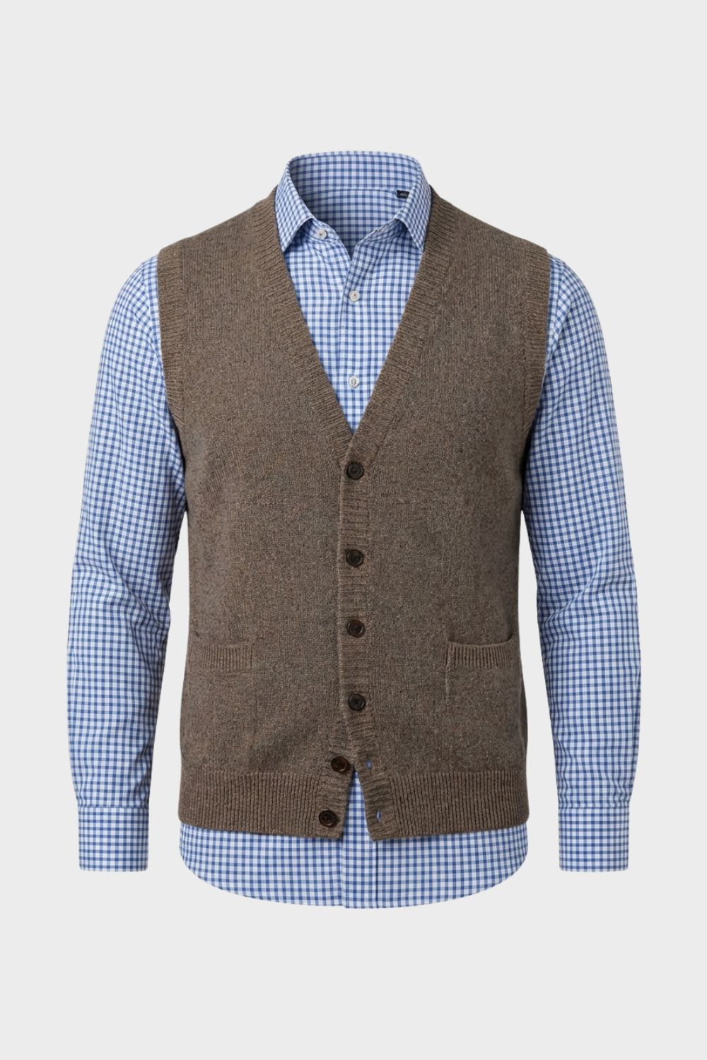 Thaddeus - Men's V-Neck Knit Vest