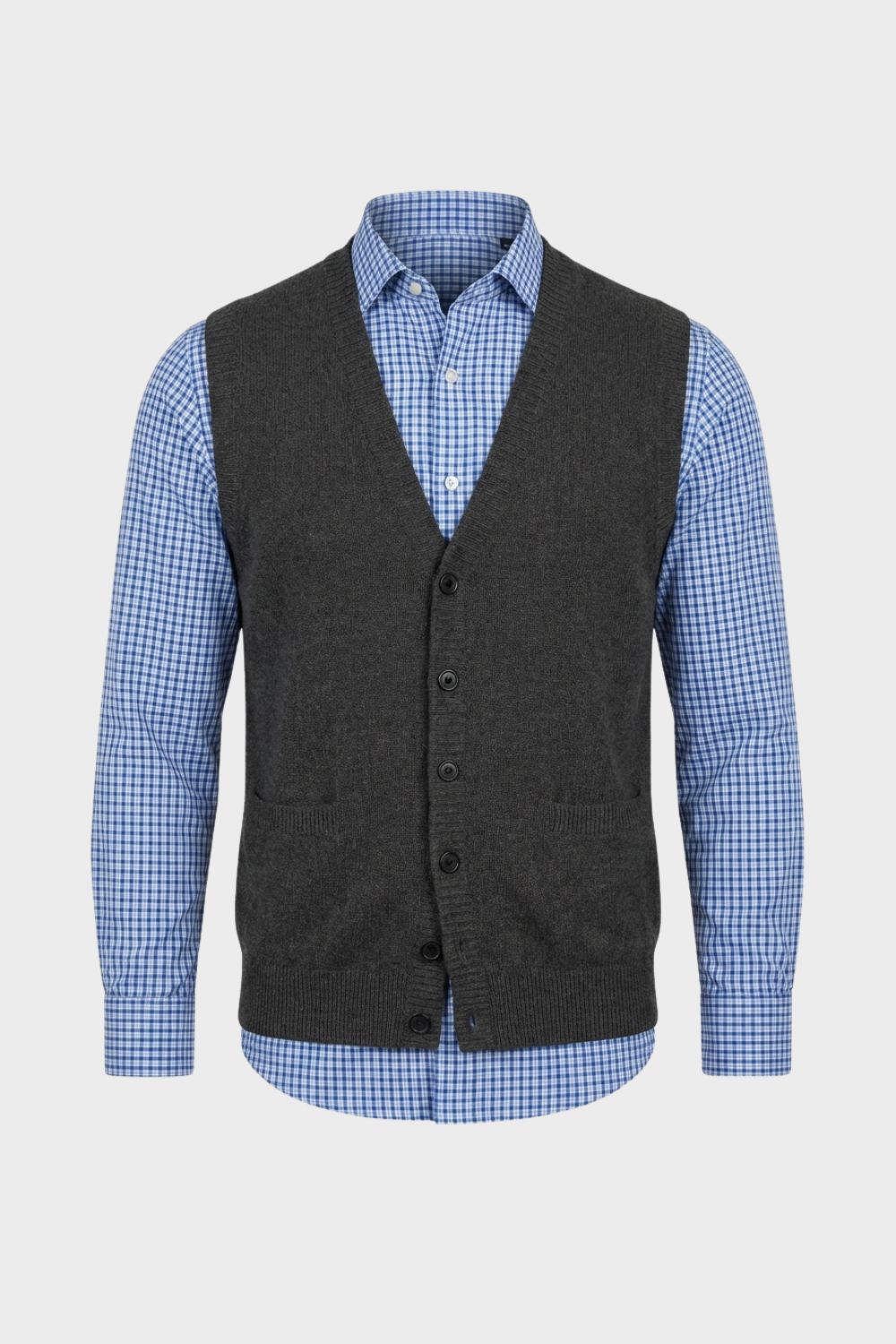 Thaddeus - Men's V-Neck Knit Vest