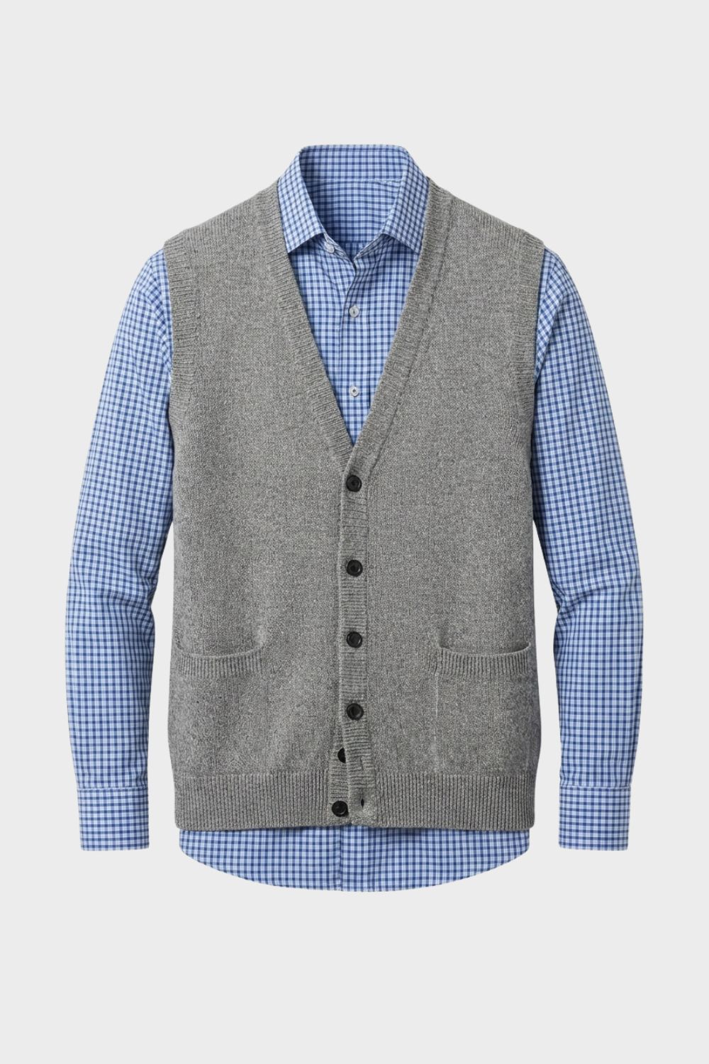 Thaddeus - Men's V-Neck Knit Vest