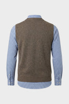 Thaddeus - Men's V-Neck Knit Vest
