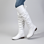 Thalia - Women's Slouched Knee-High Boots with Tapered Toe