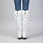 Thalia - Women's Slouched Knee-High Boots with Tapered Toe