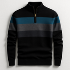 Thatcher - Men's Striped Quarter-Zip Pullover