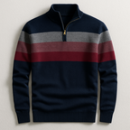 Thatcher - Men's Striped Quarter-Zip Pullover