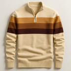 Thatcher - Men's Striped Quarter-Zip Pullover