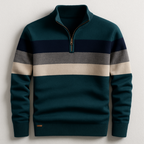 Thatcher - Men's Striped Quarter-Zip Pullover