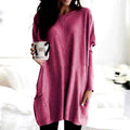 Thelma - Women's Round Neck Oversized Long Sleeve Sweater 1