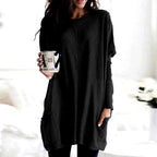 Thelma - Women's Round Neck Oversized Long Sleeve Sweater 2