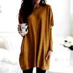 Thelma - Women's Round Neck Oversized Long Sleeve Sweater 3
