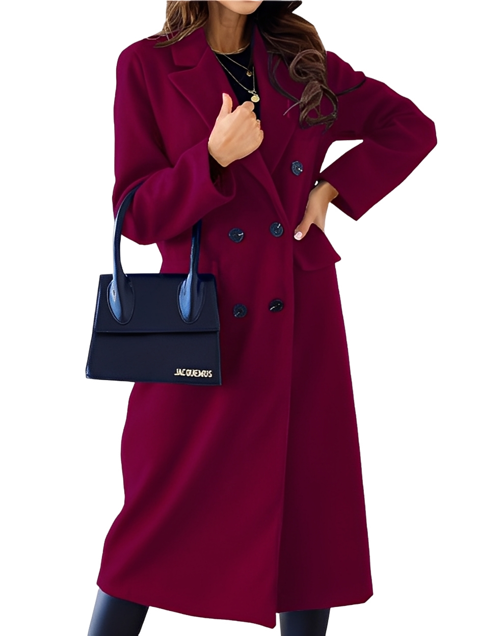 Theodora - Women's Double-Breasted Wool Coat