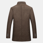Tobias - Men's Stand Collar Wool Blend Overcoat