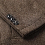Tobias - Men's Stand Collar Wool Blend Overcoat