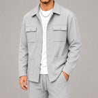 Todd - Men's Waffle Four-Pocket Utility Overshirt 2