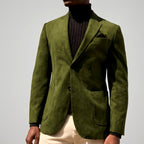 Troy - Men's Suede Notch Lapel Blazer with Front Pockets 3