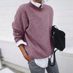Vera - Women's Crew Neck Knit Sweater
