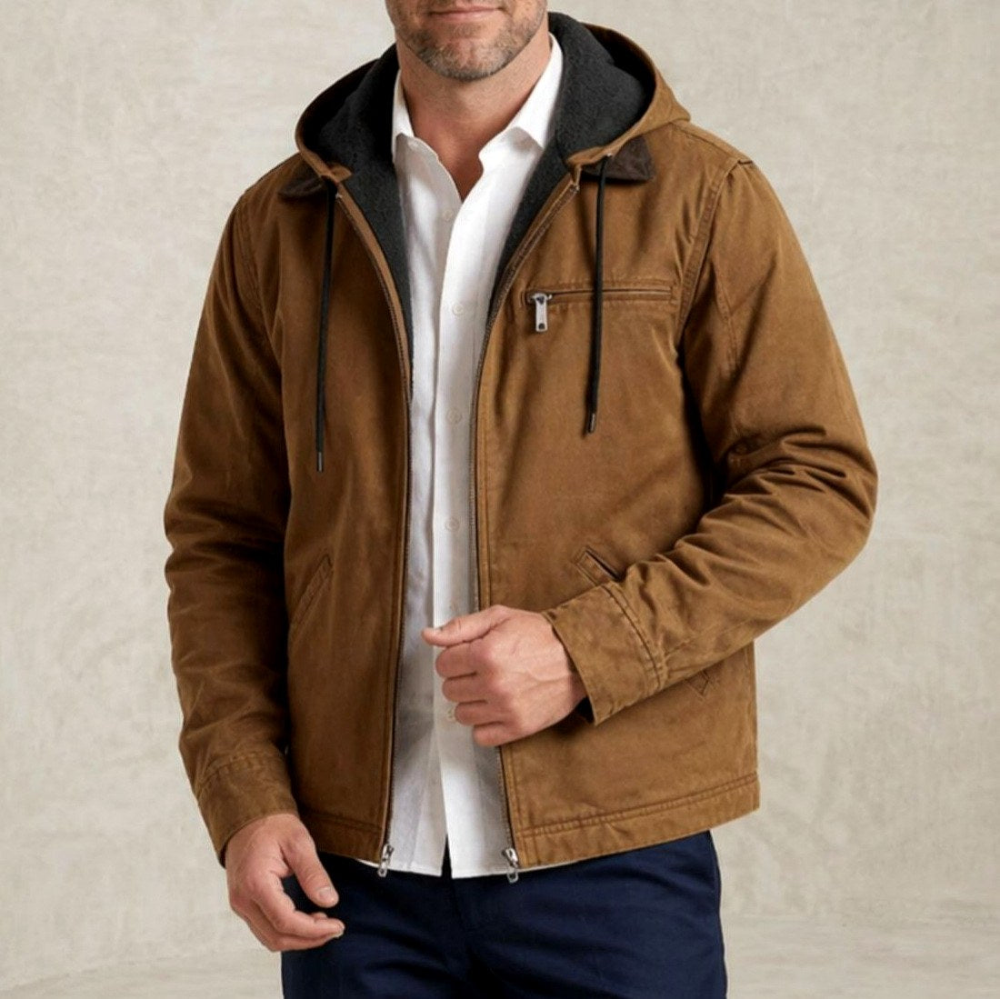 Vin - Men's Full-Zip Field Jacket with Adjustable Hood 8