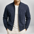 Wayne - Men's Suede Bomber Jacket