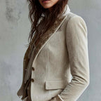 Winnie -  Women's Embroidered Lapel Velvet Blazer with Lace Trim 3